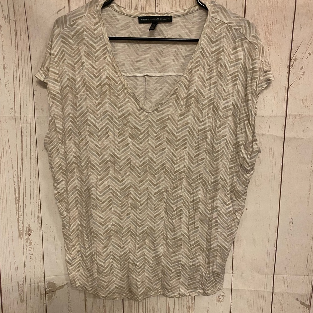 White House Black Market Women’s Cap sleeved blouse,Size Medium